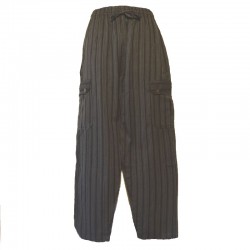 Pantalon rayé coton Népal - Homme taille S - Différentes couleurs