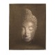 Peinture sur toile 19,5x25 cm - Tête de Bouddha argentée