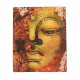 Peinture sur toile 19,5x25 cm - Visage Bouddha abstrait rouge