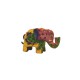 Elephant H 5 cm wooden painted multicolor - other side