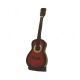 Guitare classique miniature H24 cm - modèle 16 - marron et blanc