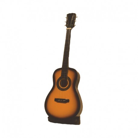 Wood guitar miniature H 24 cm - model 04 - light brown