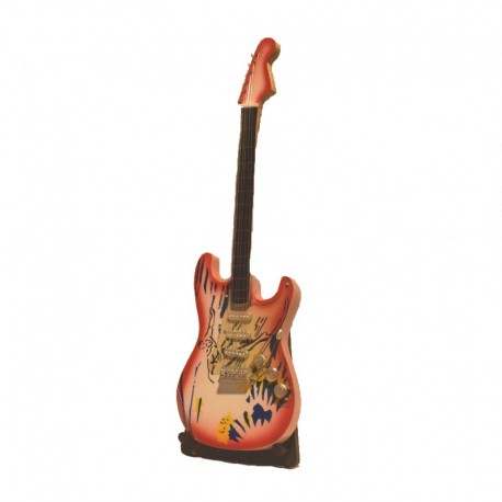Wood electric guitar miniature - model 18