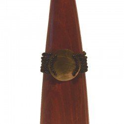 Bracelet perles et nacre ronde 4cm - Différentes couleurs