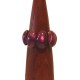 Bracelet bois et coquillage 3 cm - Violet clair