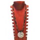 Necklace beads and nacre Zebra - Black