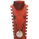 Necklace beads and nacre Zebra - Brown