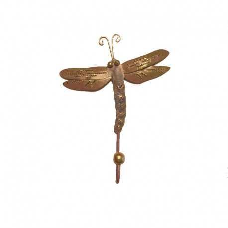 Metal Dragonfly coat hanger H 21 cm