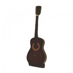 Guitare folk miniature en bois vernis - modèle 22