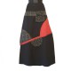 Ethnic long cotton skirt - Black, gray, red
