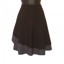Short wraparound skirt - Black and gray