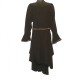 Rayon top flared sleeves - Black - with its skirt