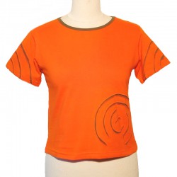 Tee shirt spirale en coton manches courtes - Différentes couleurs