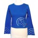 Cotton spiral T shirt long sleeves - Blue and light blue