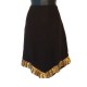 Ethnic short skirt in rayon - Black, coffee and beige