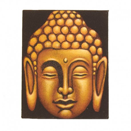 Peinture sur toile 19,5x25 cm - Bouddha doré