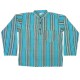 Stripped cotton shirt S - Light and dark blue