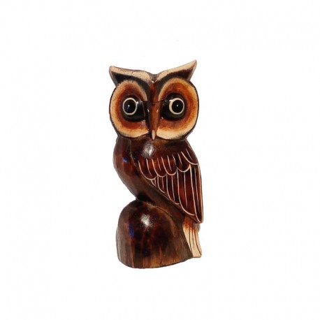 Owl H14 cm sculpture wood