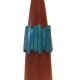 Bracelet lamelles en résine Larg 6cm - Bleu - sur présentoir