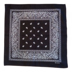 Foulard bandana en coton noir
