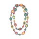 Collier perles couleurs en bois - Mod02 - fleurs