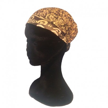 Brown-green cotton headband