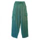 Pantalon rayé coton Népal - Taille S - Vert