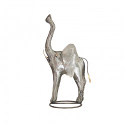 Metal elephant trunk in the air H41 cm - 3 quarters view