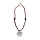 Necklace beads and nacre Zebra - Brown - picture 2