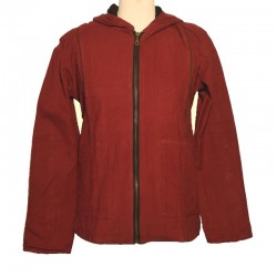 Women's Hooded Jacket maroon size M