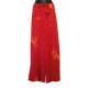 Pantalon portefeuille Thaï - Orange foncé, design Bambou orange clair