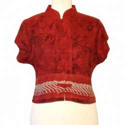 Mao collar top in rayon - Different sizes and colors