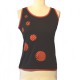 Cotton tank top bicolor - Black and red