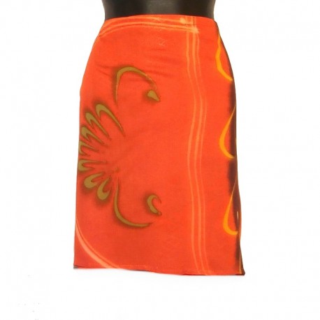 Short rayon sarong skirt - Model 07
