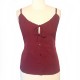 Rayon top with straps and buttons - Plum