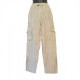Striped cotton Nepal trousers - XS/S size - Cream colored and black