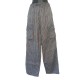 Pantalon coton rayé Népal - Taille XS/S - Noir, vert et rouge