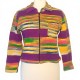Ethnic vest in purple, yellow and green cotton