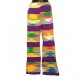 Pantalon ethnique en coton - S/M - Modèle 9 - Violet, jaune et vert