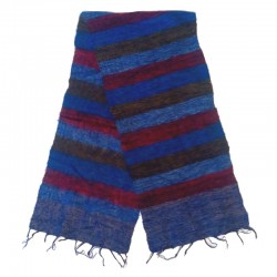 Striped wool scarf Yak 150x30 cm - Model 61
