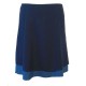 Short wraparound skirt - Dark blue and blue