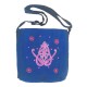 Cotton shoulder bag - Blue with Tribal design